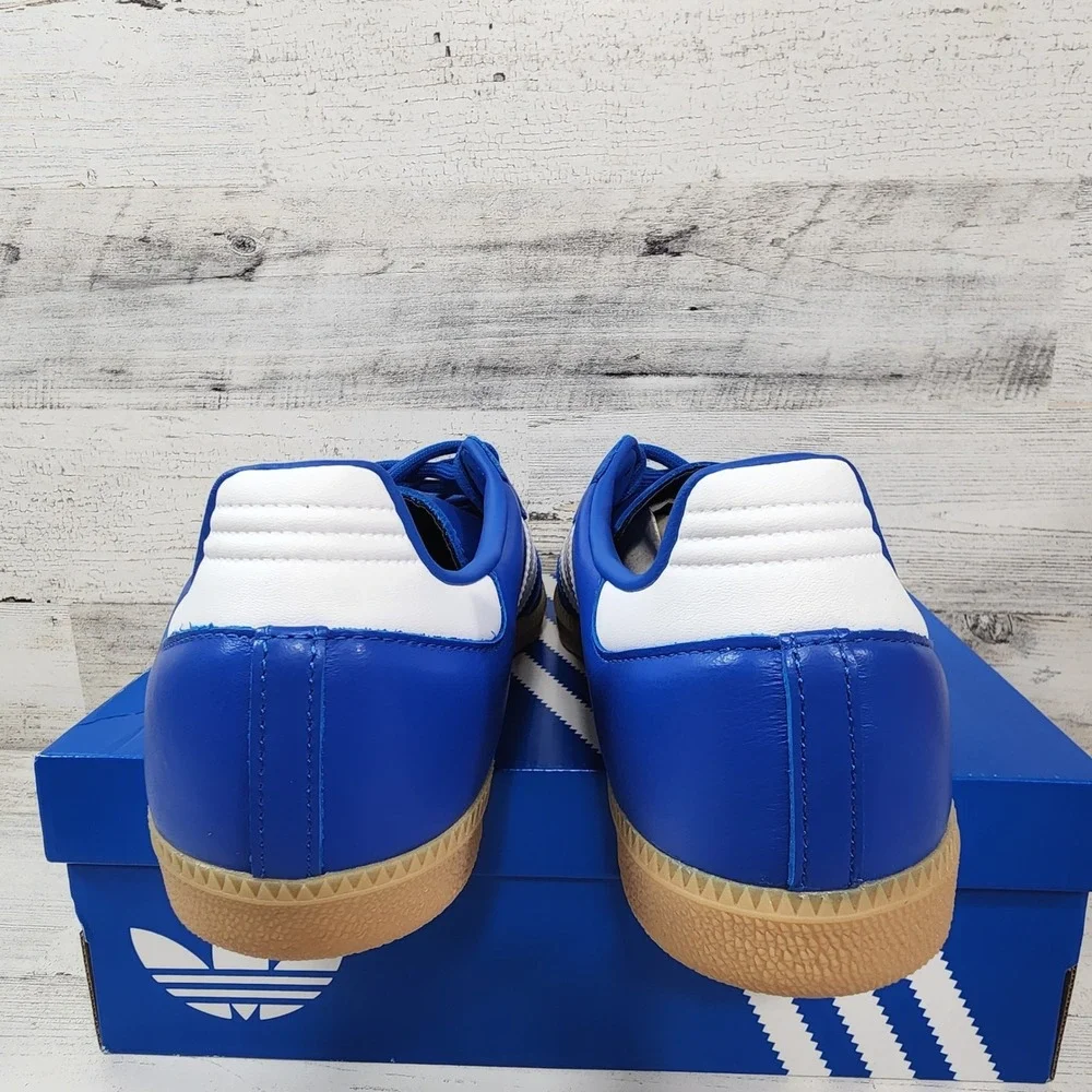 Adidas Samba OG Sneakers Mens 10 Blue White Sole Leather 